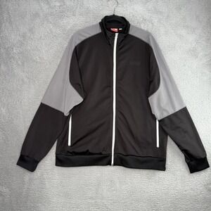 Puma Sport Lifestyle Men's Black White Gray Full Zip Up Jacket Size XL Pockets